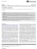 Cover page: Variants in PAX6, PITX3 and HSF4 causing autosomal dominant congenital cataracts