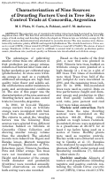 Cover page: Characterization of Nine Sources of Dwarfing Factors Used in Tree Size Control Trials at Concordia, Argentina