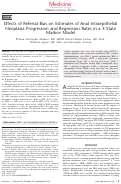 Cover page: Effects of Referral Bias on Estimates of Anal Intraepithelial Neoplasia Progression and Regression Rates in a 3-State Markov Model