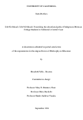 Cover page: Examining the educational paths of Indigenous Mexican College Students in California’s Central Coast
