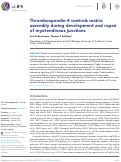 Cover page: Thrombospondin-4 controls matrix assembly during development and repair of myotendinous junctions