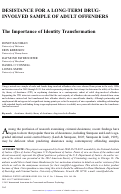 Cover page: Desistance for a Long-Term Drug-Involved Sample of Adult Offenders