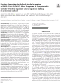 Cover page: Factors Associated with Post-Acute Sequelae of SARS-CoV-2 (PASC) After Diagnosis of Symptomatic COVID-19 in the Inpatient and Outpatient Setting in a Diverse Cohort