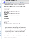 Cover page: Meta-analysis of published excess relative risk estimates.