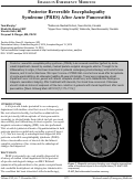 Cover page: Posterior Reversible Encephalopathy Syndrome (PRES) After Acute Pancreatitis