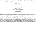 Cover page: Exploring Phonological Levenshtein Distance Effects in Auditory Lexical Decision