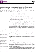 Cover page: Physician Perceptions of the Safety and Efficacy of GLP-1 Receptor Agonists: Underestimation of Cardiovascular Risk Reduction and Discrepancies with Clinical Evidence