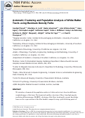 Cover page: Automatic clustering and population analysis of white matter tracts using maximum density paths