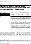 Cover page: Multi-omics analysis of green lineage osmotic stress pathways unveils crucial roles of different cellular compartments.