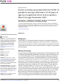 Cover page: Excess mortality associated with the COVID-19 pandemic among Californians 18–65 years of age, by occupational sector and occupation: March through November 2020