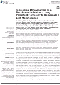 Cover page: Topological Data Analysis as a Morphometric Method: Using Persistent Homology to Demarcate a Leaf Morphospace.