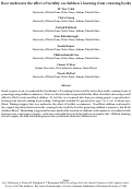 Cover page: Race moderates the effect of tactility on children's learning from counting books