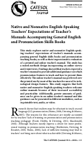 Cover page: Native and Nonnative English-Speaking Teachers’ Expectations of Teacher’s Manuals Accompanying General English and Pronunciation Skills Books