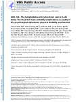 Cover page: GOG 244 - The Lymphedema and Gynecologic cancer (LeG) study: The impact of lower-extremity lymphedema on quality of life, psychological adjustment, physical disability, and function