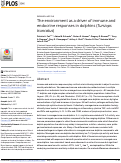 Cover page: The environment as a driver of immune and endocrine responses in dolphins (Tursiops truncatus)