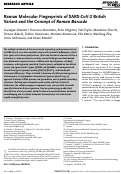 Cover page: Raman Molecular Fingerprints of SARS‐CoV‐2 British Variant and the Concept of Raman Barcode