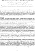 Cover page: A method for analyzing commonalities in clinical trial target populations.