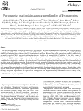 Cover page: Phylogenetic relationships among superfamilies of Hymenoptera