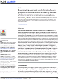 Cover page: Downscaling approaches of climate change projections for watershed modeling: Review of theoretical and practical considerations