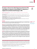 Cover page: Variation in blood microbial lipopolysaccharide (LPS) contributes to immune reconstitution in response to suppressive antiretroviral therapy in HIV