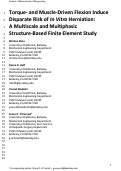 Cover page: Torque- and Muscle-Driven Flexion Induce Disparate Risks of In Vitro Herniation: A Multiscale and Multiphasic Structure-Based Finite Element Study.