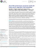 Cover page: Axon-like protrusions promote small cell lung cancer migration and metastasis