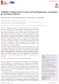 Cover page: CAPRIN1 Is Required for Control of Viral Replication Complexes by Interferon Gamma