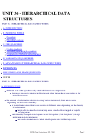 Cover page: Unit 36 - Hierarchical Data Structures