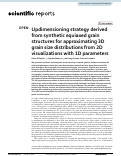 Cover page of Updimensioning strategy derived from synthetic equiaxed grain structures for approximating 3D grain size distributions from 2D visualizations with 1D parameters