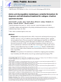 Cover page: Amino Acid Dysregulation Metabotypes: Potential Biomarkers for Diagnosis and Individualized Treatment for Subtypes of Autism Spectrum Disorder