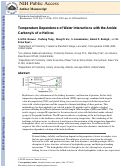 Cover page: Temperature Dependence of Water Interactions with the Amide Carbonyls of α-Helices