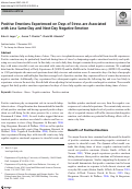 Cover page: Positive Emotions Experienced on Days of Stress are Associated with Less Same Day and Next Day Negative Emotion.