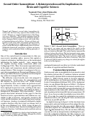 Cover page: Second Order Isomorphism: A Reinterpretation and Its Implications in Brain and Cognitive Sciences