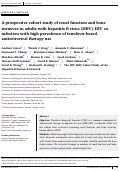 Cover page: A prospective cohort study of renal function and bone turnover in adults with hepatitis B virus (HBV)-HIV co-infection with high prevalence of tenofovir-based antiretroviral therapy use.