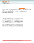 Cover page: Functional mechanisms underlying pleiotropic risk alleles at the 19p13.1 breast-ovarian cancer susceptibility locus.