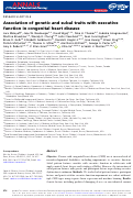 Cover page: Association of genetic and sulcal traits with executive function in congenital heart disease.