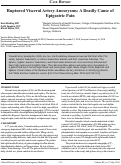 Cover page: Ruptured Visceral Artery Aneurysms: A Deadly Cause of Epigastric Pain