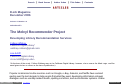 Cover page: The Melvyl Recommender Project: Developing Library Recommendation Services