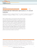 Cover page: Combinatorial molecular optimization of cement hydrates