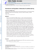 Cover page: Mechanisms and Regulation of Alternative Pre-mRNA Splicing