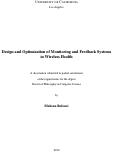 Cover page: Design and Optimization of Monitoring and Feedback Systems in Wireless Health