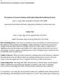 Cover page: Perceptions of Cigarette Smoking and Weight in Hypothetical Hiring Decisions