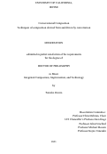 Cover page: Conversational Composition - Techniques of composition derived from and driven by conversation