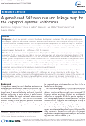 Cover page: A gene-based SNP resource and linkage map for the copepod Tigriopus californicus