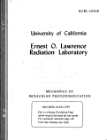 Cover page: MECHANICS OF MOLECULAR PHOTODISSOCIATION