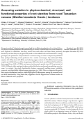 Cover page: Assessing variation in physicochemical, structural, and functional properties of root starches from novel Tanzanian cassava (Manihot esculenta Crantz.) landraces