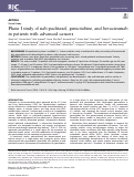 Cover page: Phase I study of nab-paclitaxel, gemcitabine, and bevacizumab in patients with advanced cancers