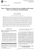 Cover page: Three Centuries of Category Errors in Studies of the Neural Basis of Consciousness and Intentionality.