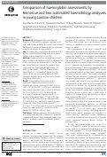 Cover page: Comparison of haemoglobin assessments by HemoCue and two automated haematology analysers in young Laotian children