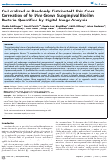 Cover page: Co-Localized or Randomly Distributed? Pair Cross Correlation of In Vivo Grown Subgingival Biofilm Bacteria Quantified by Digital Image Analysis